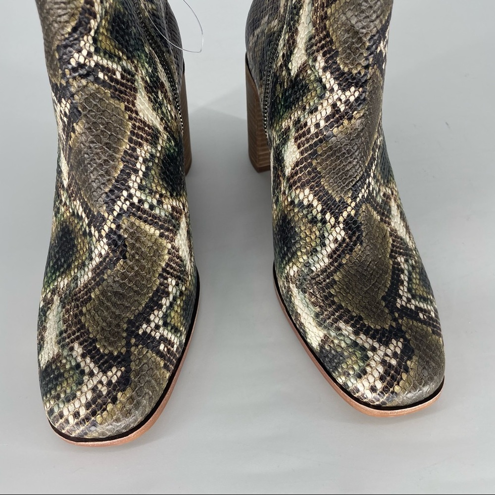 MADEWELL NEW THE GREER SNAKE BOOT BOOTIES SNAKE EMBOSSED LEATHER 10 - Picture 7 of 10
